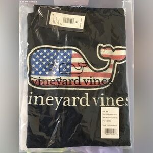 Vineyard Vines Flag Whale Vineyard Navy Long Sleeve Tee Boys Medium